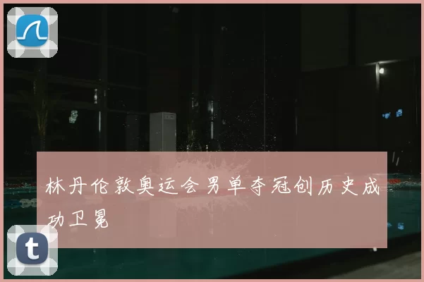 林丹伦敦奥运会男单夺冠创历史成功卫冕